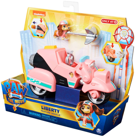 OUTLET Psi Patrol Liberty pojazd + figurka The Movie Film piesek i motor USZKODZONE OPAKOWANIE