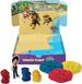 OUTLET Psi Patrol Plastyczny Piasek kinetyczny 340g Kinetic Sand + 3 foremki piesków Chase Marshall Rubble żółty niebieski czerwony USZKODZONE OPAKOWANIE
