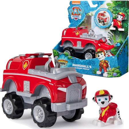 OUTLET Zestaw Psi Patrol Jungle Pups Pojazd Marshalla + figurka WADLIWY