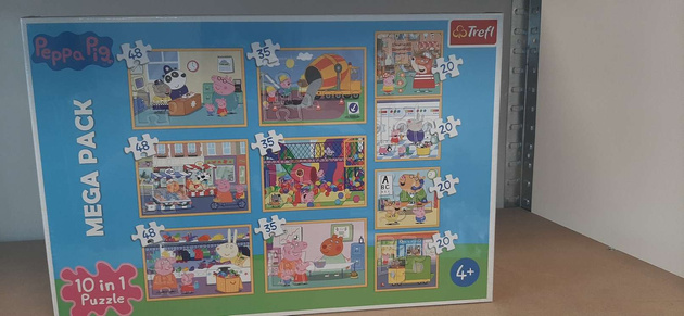 Trefl Puzzle Świnka Peppa Zestaw 10w1 USZKODZONE OPAKOWANIE