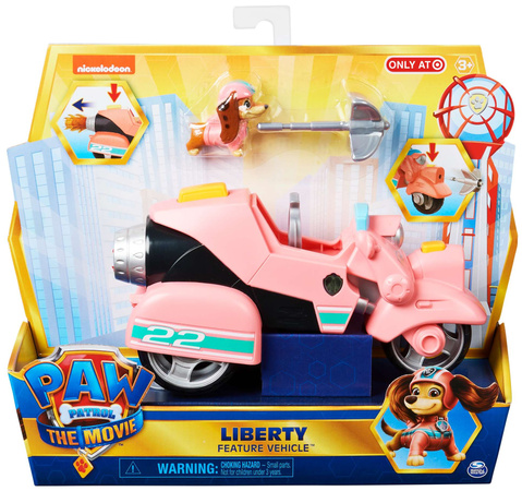 OUTLET Psi Patrol Liberty pojazd + figurka The Movie Film piesek i motor BRAK OPAKOWANIA