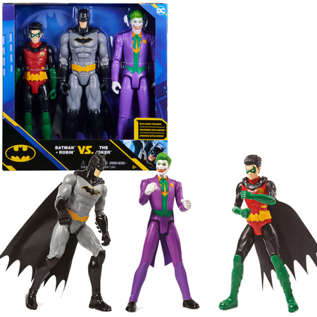 OUTLET Duży Zestaw 3w1 DC Comics Duże figurki Batman, Robin, Joker 30 cm USZKODZONE OPAKOWANIE