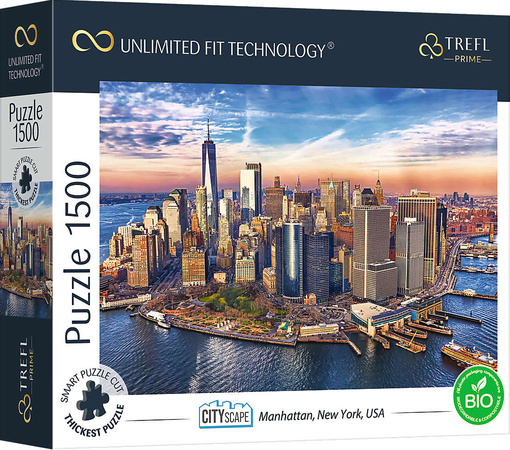 OUTLET Puzzle 1500 Manhattan, Nowy Jork Unlimited Fit Technology USZKODZONE OPAKOWANIE
