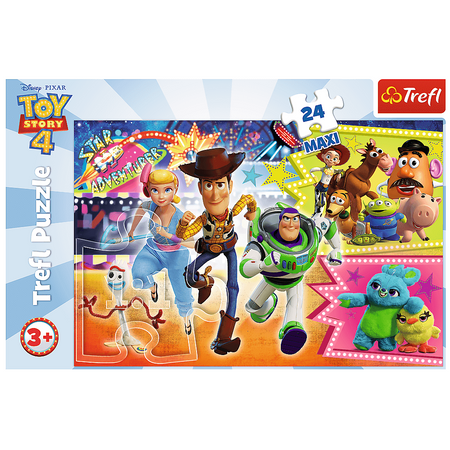 OUTLET Trefl 14295 Puzzle 24 Maxi Toy Story 4 W pogoni za USZKODZONE OPAKOWANIE