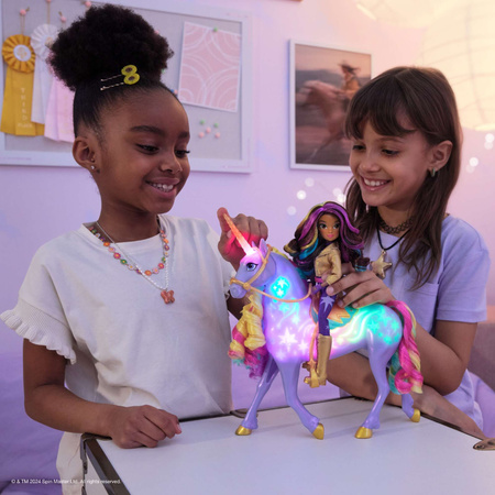 OUTLET Akademia Jednorożców Zestaw Tęczowy świecący Jednorożec figurka Wildstar Światło Dźwięk Unicorn Academy 