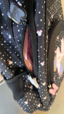 OUTLET Paso Plecak wielokomorowy czarno-różowy Minnie USZKODZONY