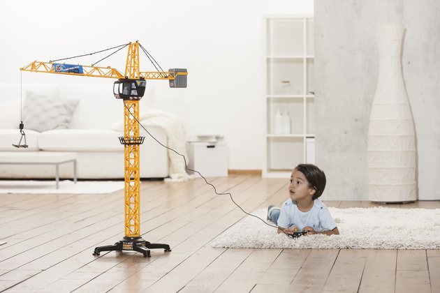 OUTLET Mega Crane Dźwig Żuraw z dźwiękiem zdalnie sterowany 100 cm + pilot WADLIWY