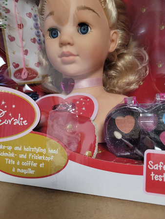 OUTLET Głowa do stylizacji i czesania Fryzjer Coralie dla dzieci + akcesoria Klein 22 Cm USZKODZONE OPAKOWANIE
