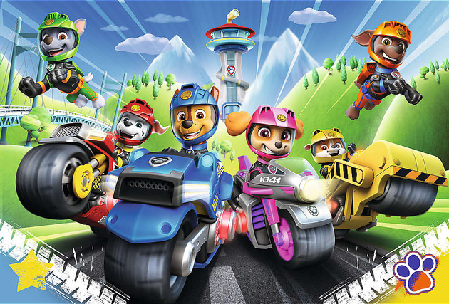 OUTLET Puzzle Psi Patrol Na motorach 100 elementów USZKODZONE OPAKOWANIE