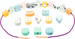 OUTLET Small Foot Drewniana Gra w nawlekanie klocki 22 elementy 18m+ WYBRAKOWANY