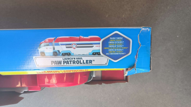 OUTLET Psi Patrol 2w1 Transporter Patrolowiec Ciężarówka + Robopies USZKODZONE OPAKOWANIE