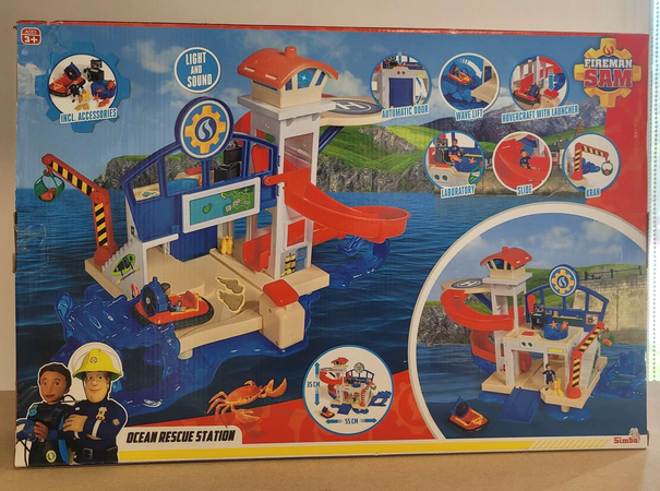 OUTLET Strażak Sam Stacja oceaniczna ratunkowa + figurka Jodie i ponton USZKODZONE OPAKOWANIE