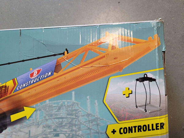 OUTLET Mega Crane Dźwig Żuraw z dźwiękiem zdalnie sterowany 120 cm + pilot USZKODZONE OPAKOWANIE