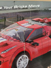 Klocki konstrukcyjne CaDa Zdalnie sterowane auto 20 cm czerwony samochód 488 Race Car 306 elementów RC Dual Model