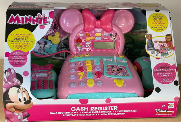 Elektroniczna kasa Myszki Minnie z kalkulatorem USZKODZONE OPAKOWANIE