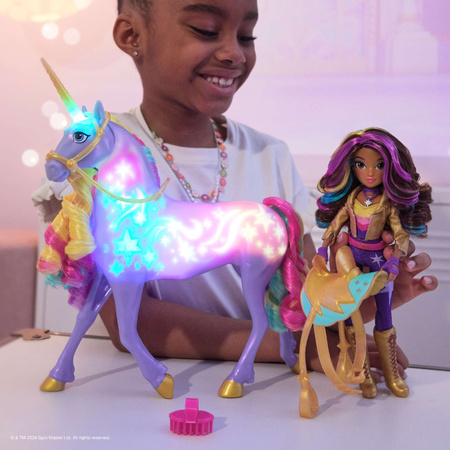 OUTLET Akademia Jednorożców Zestaw Tęczowy świecący Jednorożec figurka Wildstar Światło Dźwięk Unicorn Academy 