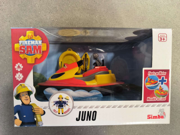OUTLET Strażak Sam zestaw motorówka ratunkowa Juno 2.0 + mała figurka Elvis Simba NIEKOMPLETNY