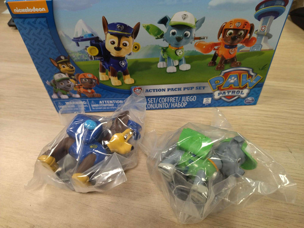 Psi Patrol Zestaw 2 figurki Rocky Chase WYBRAKOWANY