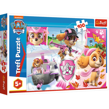 Trefl Puzzle 100 Psi Patrol Skye w akcji USZKODZONE OPAKOWANIE