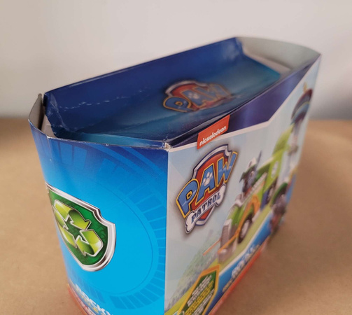 OUTLET Psi Patrol 2w1 Śmieciarka Rocky Figurka Pojazd Transformujący Eco USZKODZONE OPAKOWANIE