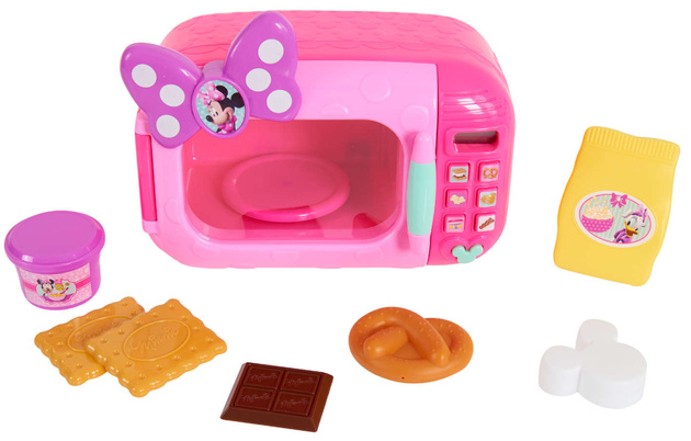 OUTLET Disney Myszka Minnie Mikrofalówka różowa dla dzieci światło/dźwięk Zestaw Kuchenka mikrofalowa WYBRAKOWANA