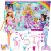 OUTLET Barbie Kalendarz Adwentowy z lalką Kraina Fantazji 25 elementów USZKODZONE OPAKOWANIE