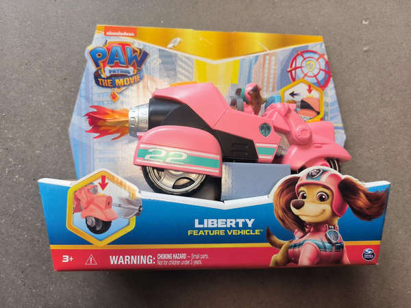 OUTLET Psi Patrol Liberty pojazd + figurka The Movie Film piesek i motor USZKODZONE OPAKOWANIE