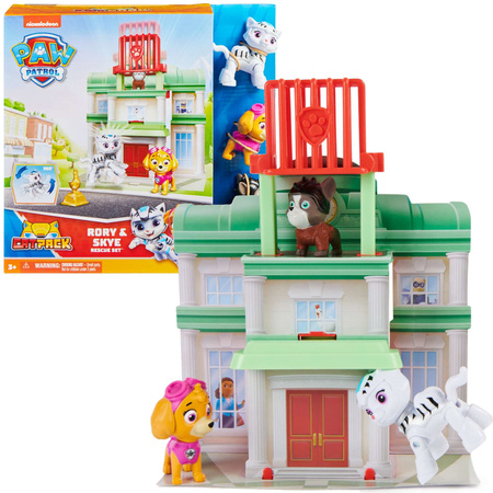 OUTLET Psi Patrol Skye Rory Cat Pack Zestaw ratowniczy domek + figurki USZKODZONE OPAKOWANIE