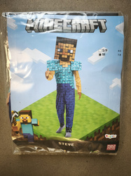 OUTLET Minecraft kostium, strój karnawałowy Steve 127-136 cm (7-8 lat) WADLIWY
