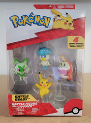 OUTLET Pokemon Battle 4 figurki Pikachu Krokiel Felor Kwaks 5 cm USZKODZONE OPAKOWANIE