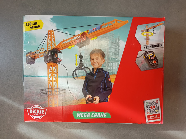 OUTLET Dickie Construction Duży sterowany dźwig żuraw 120 cm Mega Crane USZKODZONE OPAKOWANIE
