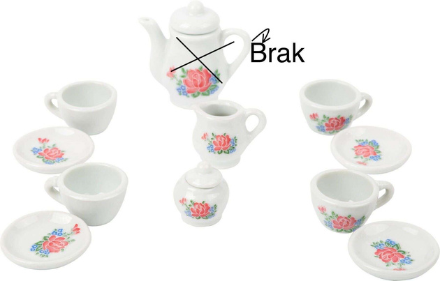 Wiklinowy koszyk piknikowy Zestaw porcelany filiżanki do kawy WADLIWY TOWAR