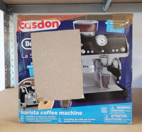 OUTLET Ekspres do kawy DeLonghi dla małego baristy ze spieniaczem do mleka Casdon USZKODZONE OPAKOWANIE