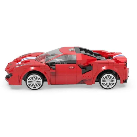 Klocki konstrukcyjne CaDa Zdalnie sterowane auto 20 cm czerwony samochód 488 Race Car 306 elementów RC Dual Model
