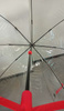 Parasol Fulton Birdcage Przezroczysto-czerwony WADLIWY