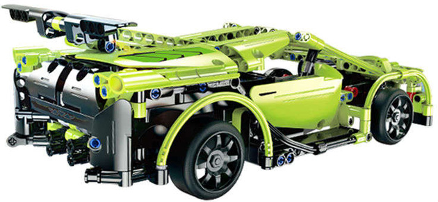 OUTLET Klocki konstrukcyjne CaDA Zdalnie sterowane auto 32 cm Samochód zielony Sportscar 453 elementy RC USZKODZONE OPAKOWANIE