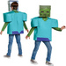 OUTLET Minecraft strój karnawałowy dla chłopca Zombie kostium przebranie 125-135 cm (7-8 lat) PO ZWROCIE
