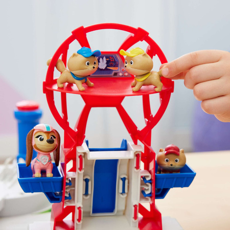 OUTLET Psi Patrol The Mighty Movie Wielki Film Zestaw Baza Liberty&Poms + 4 figurki pieski szczeniaczki WADLIWY