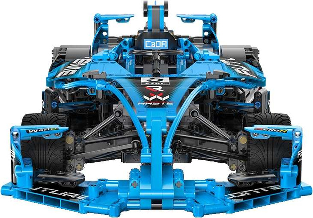 OUTLET Klocki konstrukcyjne CaDA Duże auto wyścigowe 60 cm Samochód sportowy Electric Super Racing Car Niebieska wyścigówka Pojazd 1667 elementów USZKODZONE OPAKOWANIE