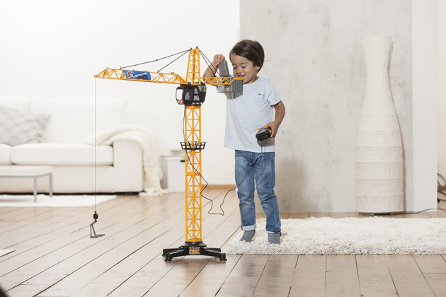OUTLET Mega Crane Dźwig Żuraw z dźwiękiem zdalnie sterowany 100 cm + pilot WADLIWY