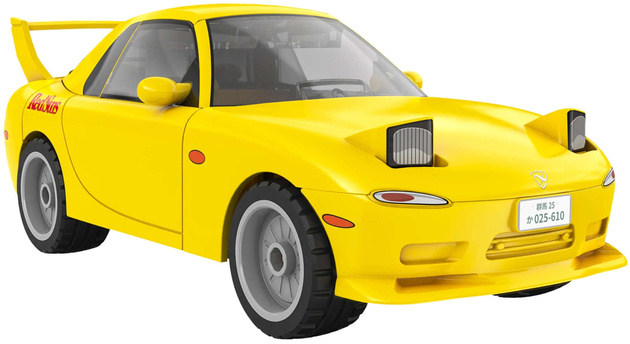 OUTLET Klocki Konstrukcyjne CaDA auto żółta Mazda RX-7 FD3S Initial D samochód 66 elementów 1:35  USZKODZONE OPAKOWANIE
