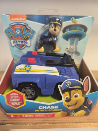 OUTLET Psi Patrol 2w1 Figurka piesek Chase + radiowóz policyjny wóz pojazd samochód USZKODZONE OPAKOWANIE