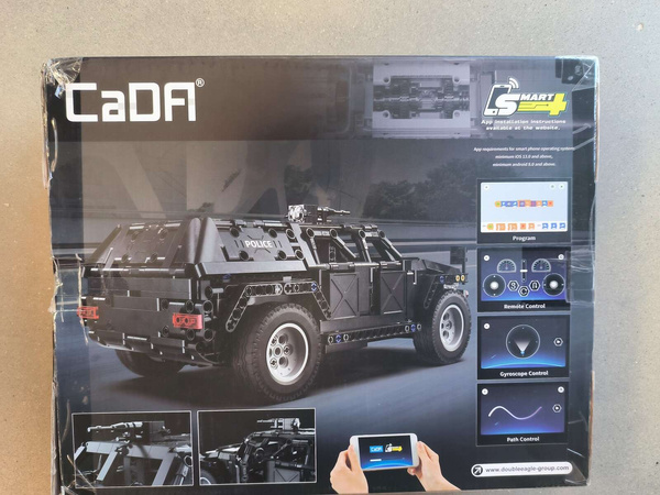 Klocki Konstrukcyjne CaDA Samochód Terenowy Zdalnie Sterowane Auto czarne autko RC Fierce Warrior SUV 561 elementów Dual Mode