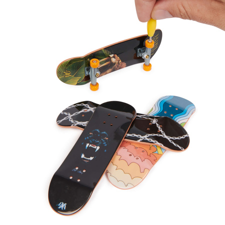 OUTLET Fingerboard Zestaw Deskorolki 4pak Do Złożenia Maxallure Jahn Perez + akcesoria Tech Deck USZKODZONE OPAKOWANIE