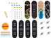 OUTLET Fingerboard Zestaw Deskorolki 4pak Do Złożenia Maxallure Jahn Perez + akcesoria Tech Deck USZKODZONE OPAKOWANIE