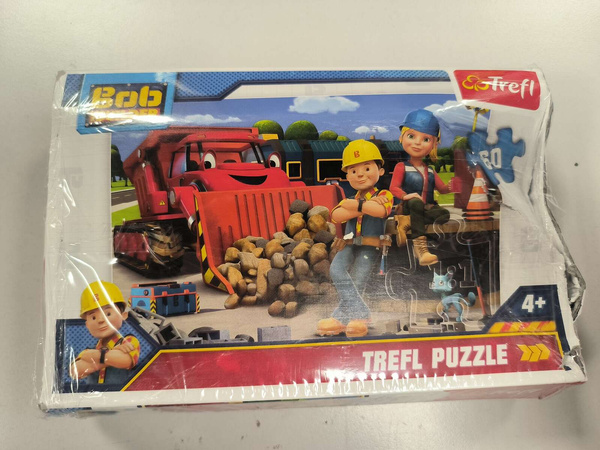 OUTLET Puzzle Bob Budowniczy Bob i Marta 60 elementów Trefl 17300 USZKODZONE OPAKOWANIE