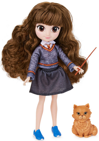 OUTLET Harry Potter Lalka figurka laleczka Brilliant Hermiona Granger z kociołkiem i rudy kot Krzywołap + akcesoria USZKODZONE OPAKOWANIE