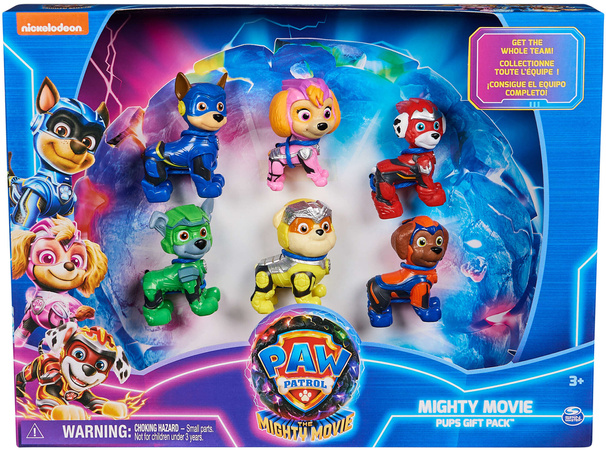OUTLET Psi Patrol The Mighty Movie Wielki Film kolorowe figurki kolekcjonerskie Pieski 6pack USZKODZONE OPAKOWANIE