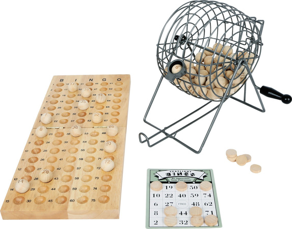 OUTLET Small Foot Gra Bingo dla dzieci z akcesoriami drewniane kulki z cyframi WYBRAKOWANE