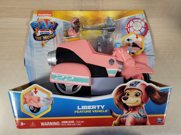 OUTLET Psi Patrol Liberty pojazd + figurka The Movie Film piesek i motor USZKODZONE OPAKOWANIE